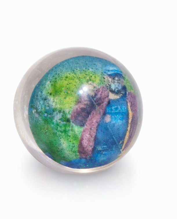Personalized memorial globe w/ stand